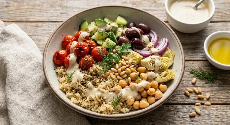 Mediterranean Savory Quinoa Breakfast Bowl (Egg‑Free, Dairy‑Free, High‑Protein)