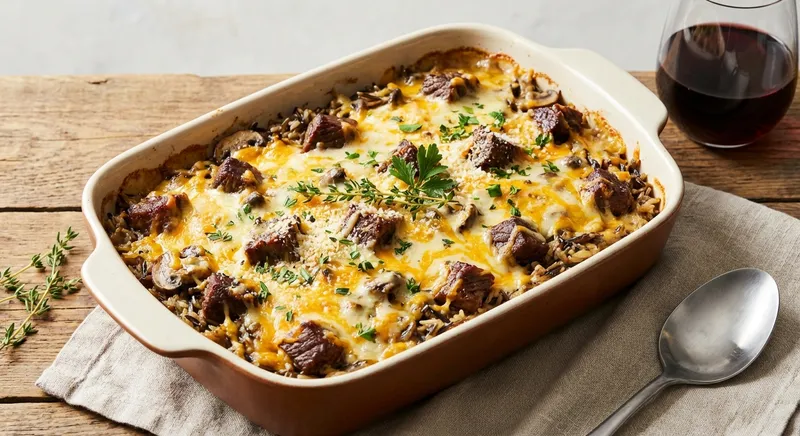 Cheesy Beef and Rice Casserole