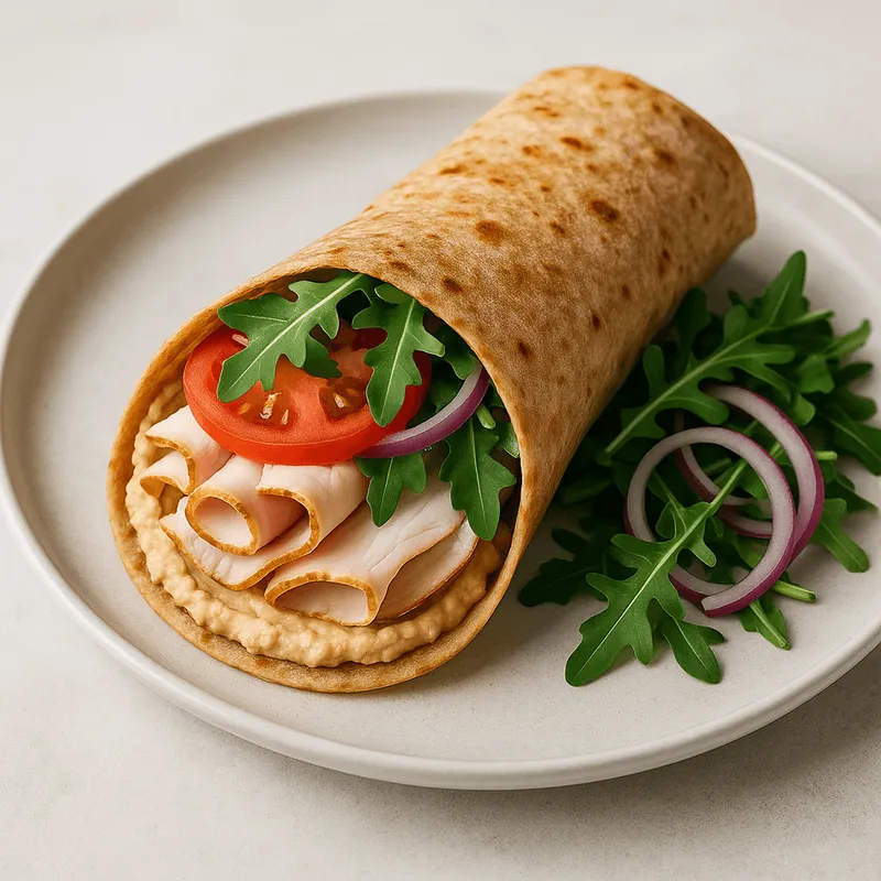 Turkey and Hummus Wrap