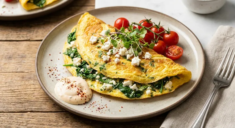 Spinach and Feta Omelette