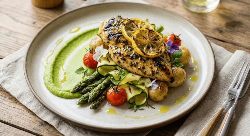 Grilled Lemon Herb Chicken with Vegetables