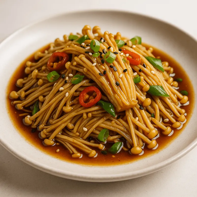 Enoki Mushroom Stir-Fry