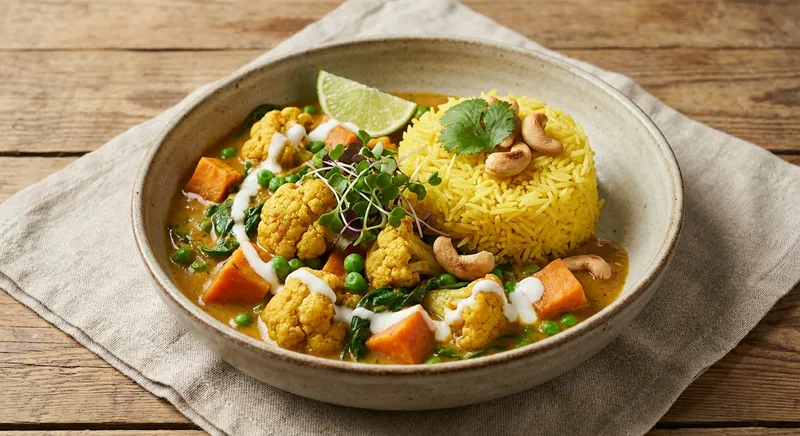 Vegetable Curry with Rice