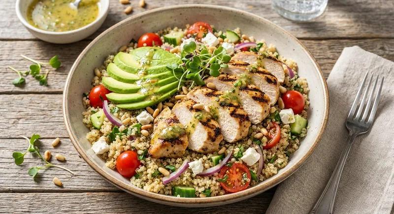 Grilled Chicken & Quinoa Salad with Avocado