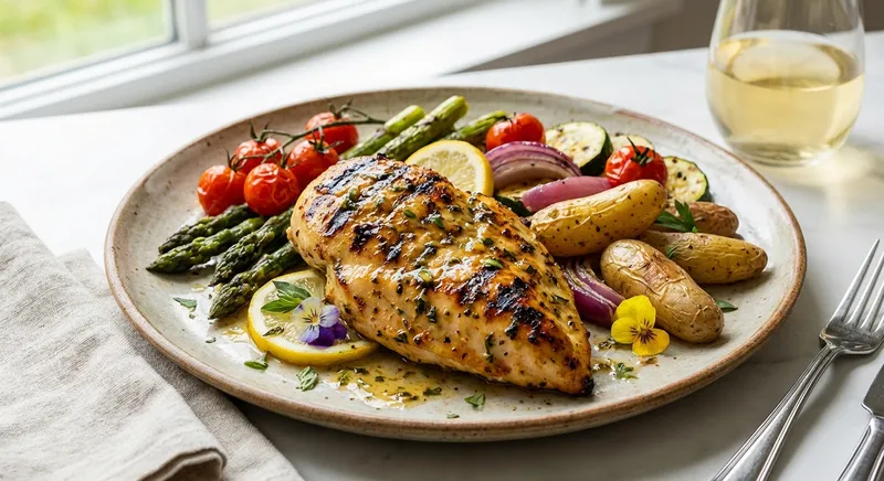 Grilled Lemon Herb Chicken with Vegetables