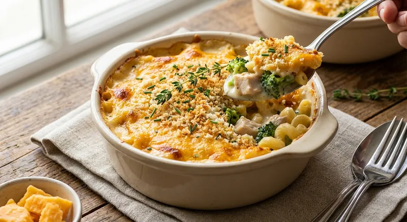 Creamy Chicken & Sharp Cheddar Baked Casserole (Restaurant-Style)