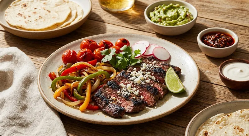 Steak Fajitas with Peppers & Onions