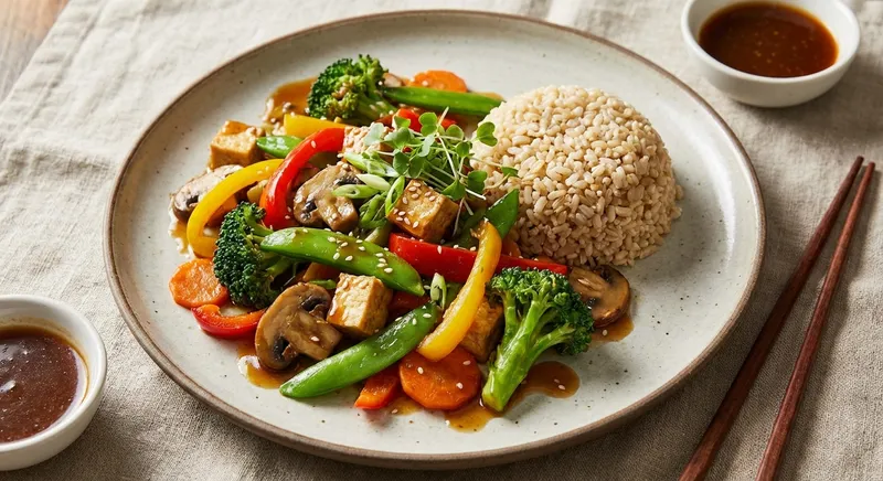 Vegetable Stir-Fry with Brown Rice