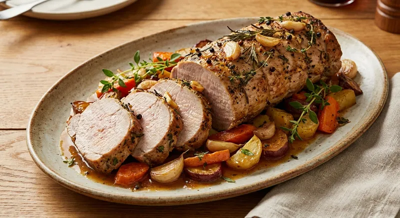 Garlic Herb Roasted Pork Tenderloin