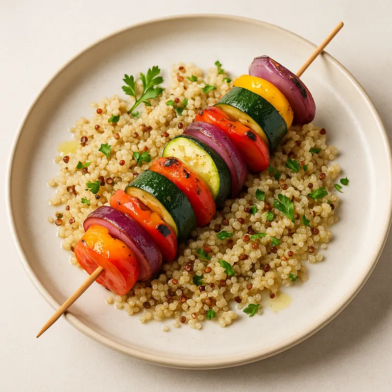 Vegetable Kebab with Quinoa