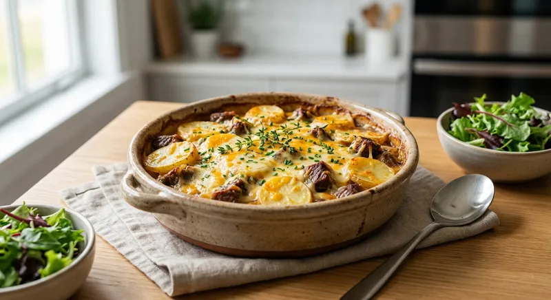 Cheesy Beef and Potato Casserole