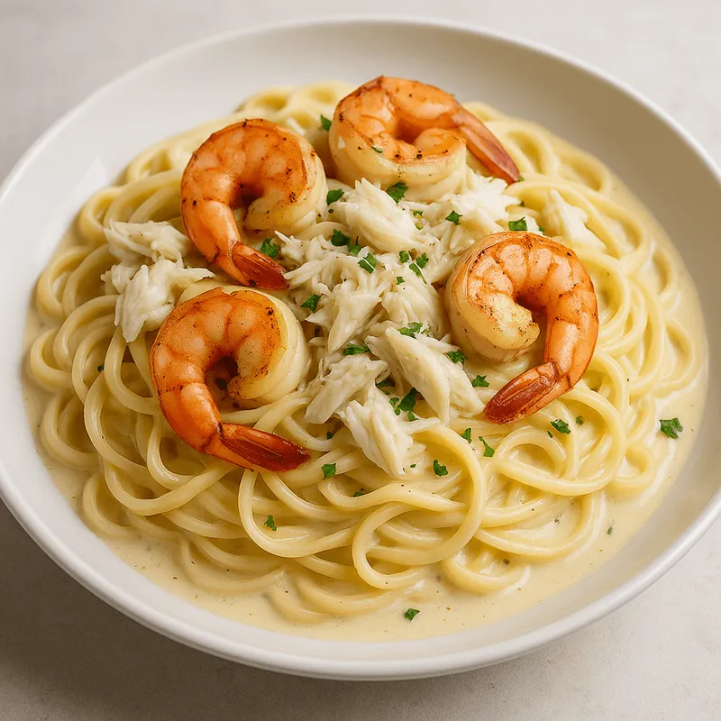 Shrimp and Crab Alfredo