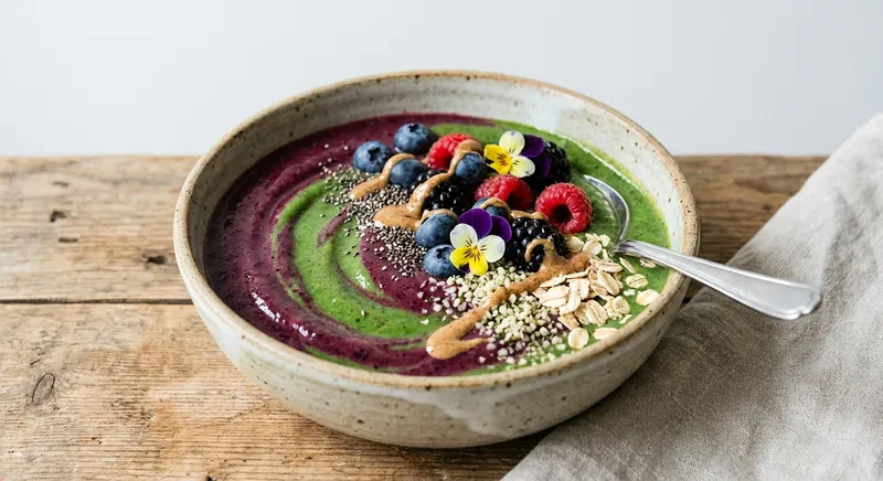 Berry-Spinach Protein Smoothie with Oats