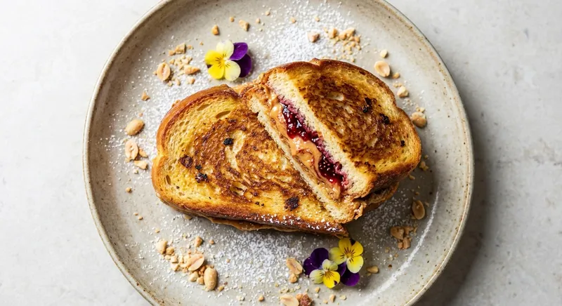 Browned-Butter Peanut Butter & Jam Panini (Elevated PB&J)