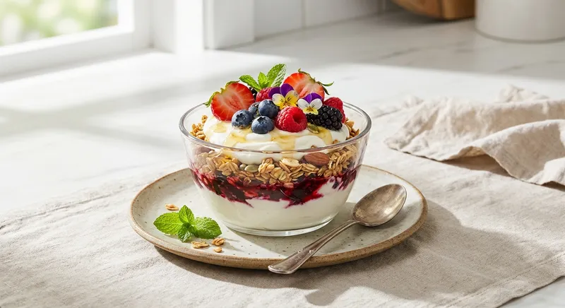 Greek Yogurt Oat & Berry Parfait