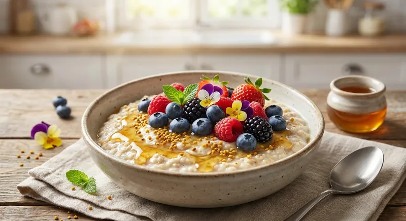 Oatmeal with Berries and Honey