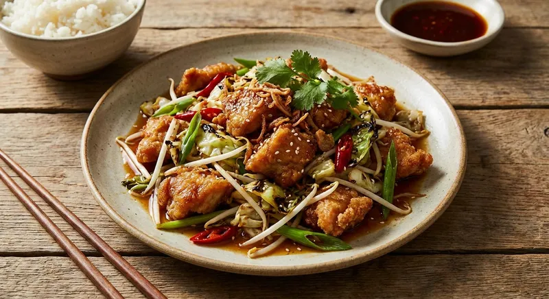 Crisp Turkey, Cabbage & Bean Sprout Stir‑Fry (Chinese‑Style)