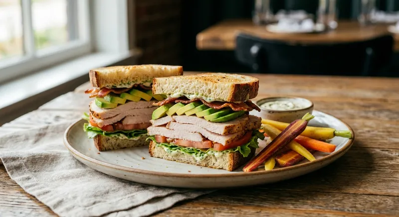 Turkey & Avocado Sandwich with Carrot Sticks