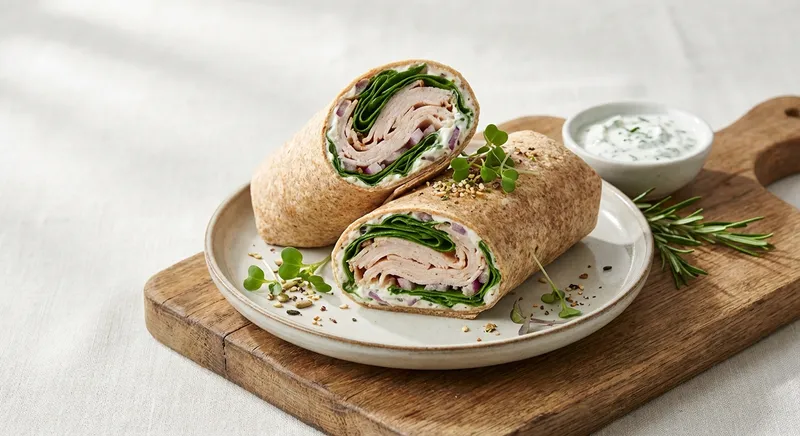 Turkey and Spinach Whole Wheat Wraps