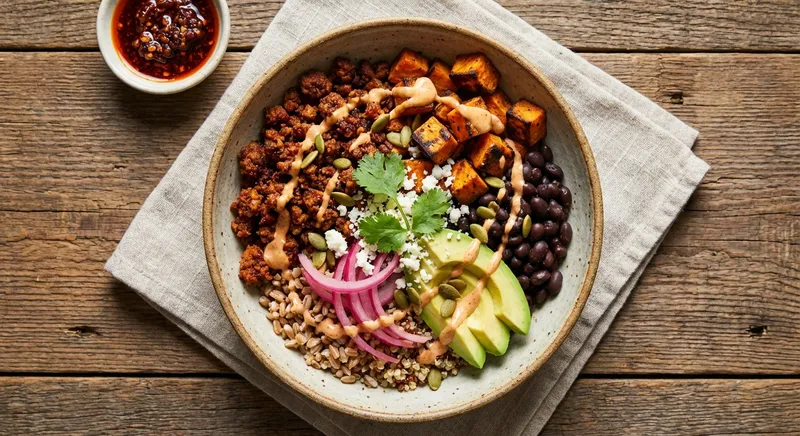 Mexican Chorizo & Roasted Sweet Potato Breakfast Bowl (Egg-Free)