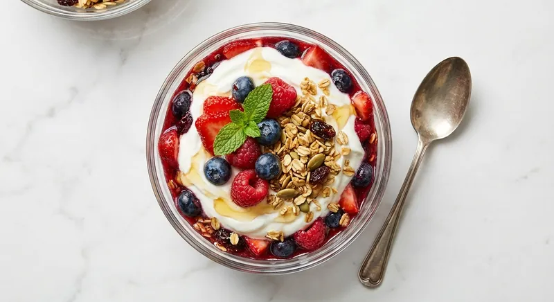 Greek Yogurt Berry Parfait with Nut-Free Granola