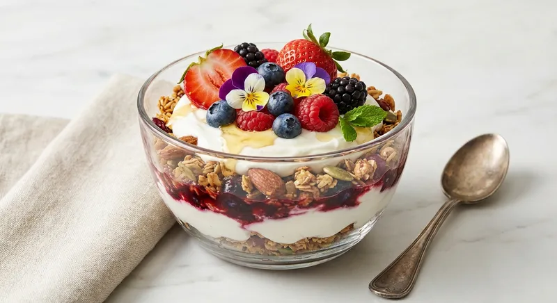 Greek Yogurt Parfait with Berries & Granola
