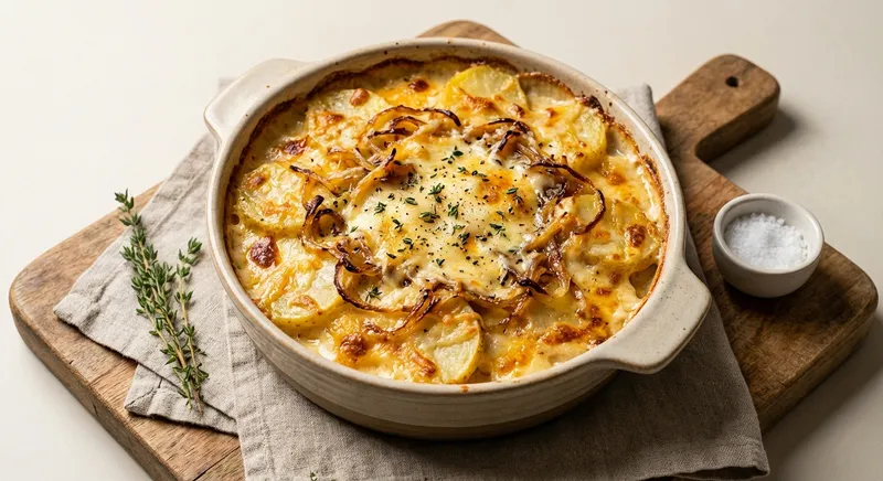 Cheesy Potato and Onion Gratin