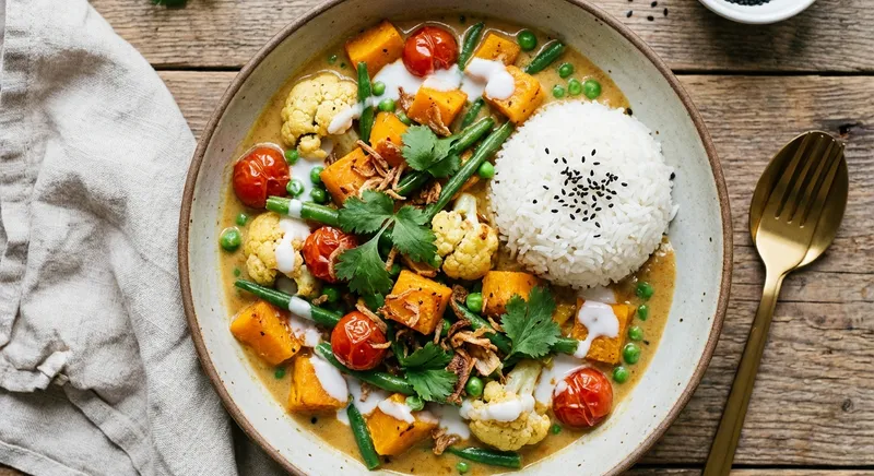 Vegetable Curry with Rice