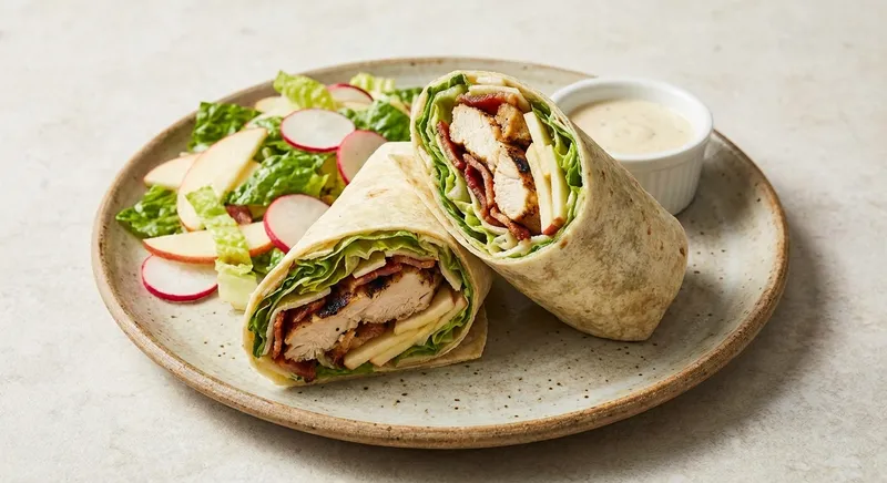 Grilled Chicken Caesar Wrap with Apple