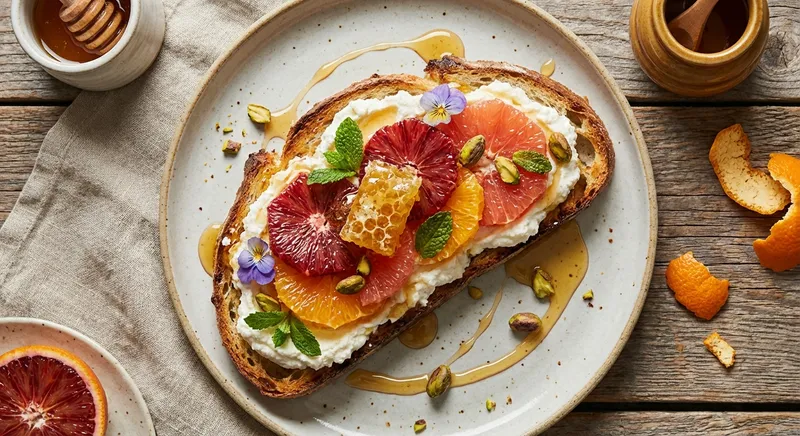 Ricotta Toast with Citrus & Honey