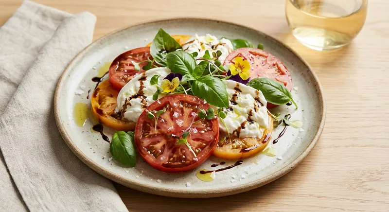 Caprese Salad with Mixed Greens