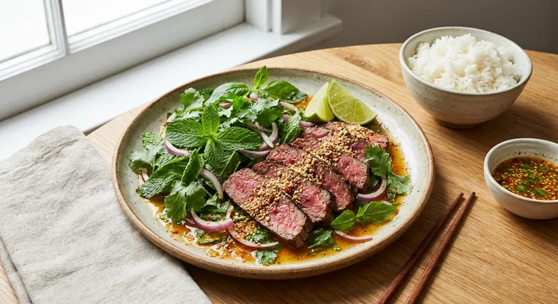 Thai Beef Salad with Lime, Herbs & Jasmine Rice