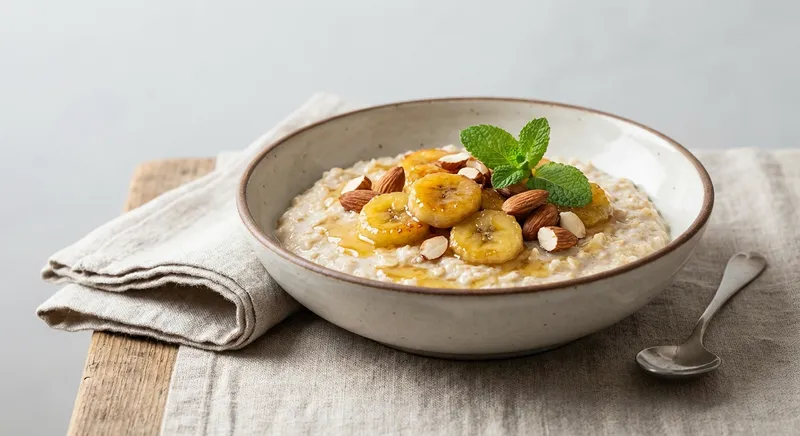 Oatmeal with Banana and Almonds