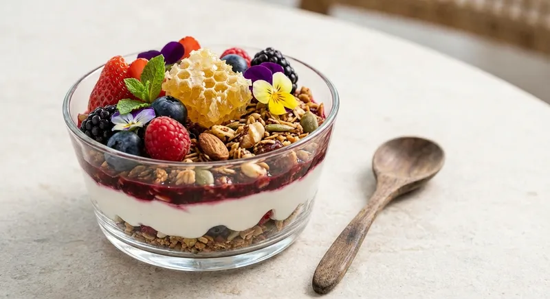 Greek Yogurt Berry & Oats Parfait