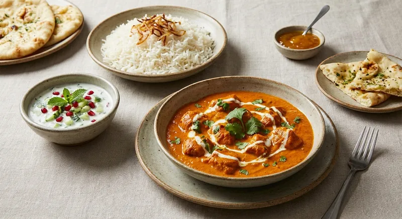 Chicken Tikka Masala with Basmati Rice & Cucumber Raita