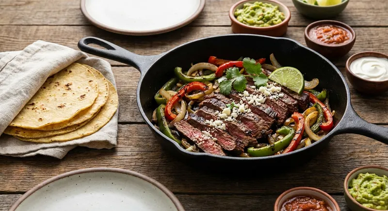 Beef & Pepper Fajitas with Warm Corn Tortillas