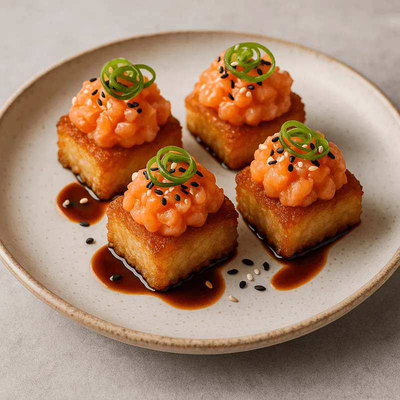 Salmon Crispy Rice Balls
