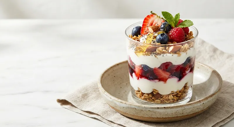 Berry Oat Greek Yogurt Parfait