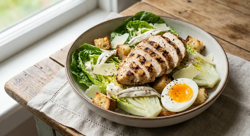 Grilled Chicken Caesar Salad (Light)