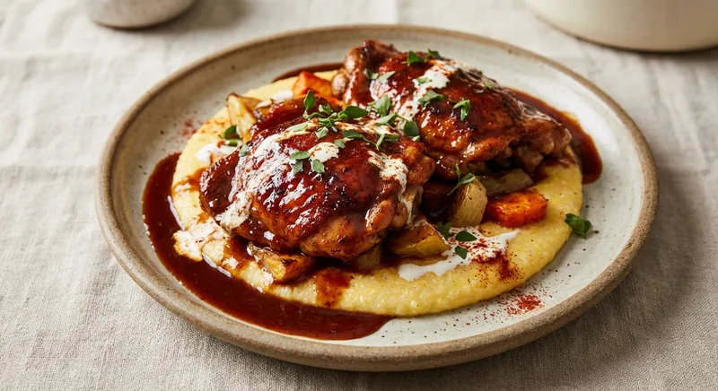 Chicken Paprika with Soy and Barbecue Sauce