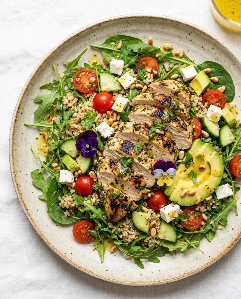 Lemon-Herb Grilled Chicken Salad with Quinoa