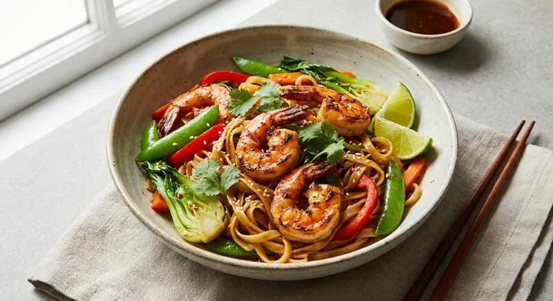 Shrimp Stir-Fry with Rice Noodles