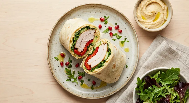 Turkey and Hummus Wrap