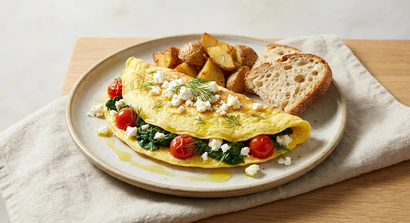 Spinach and Feta Omelette
