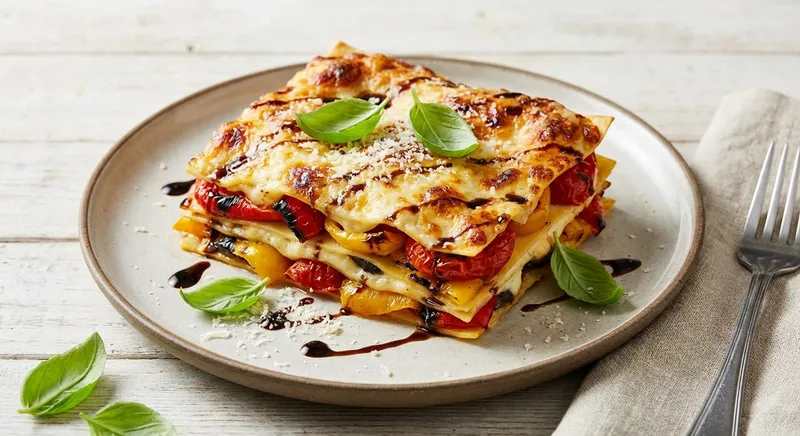 Lasagna Lasagna — Roasted Pepper & Tomato Lasagna with Creamy Béchamel
