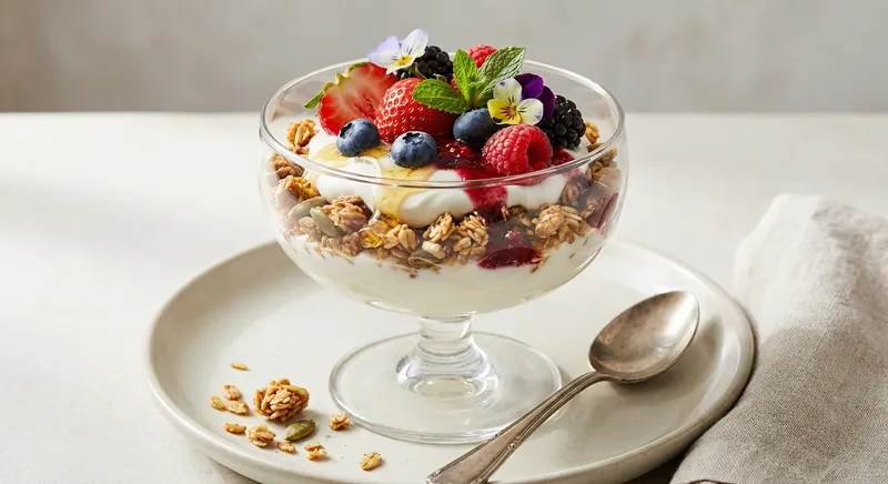 Greek Yogurt Parfait with Berries & Granola