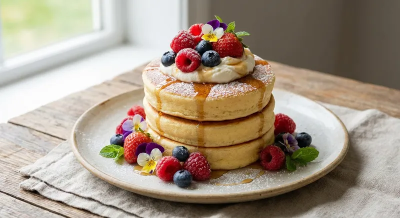 Fluffy Pancakes with Berries