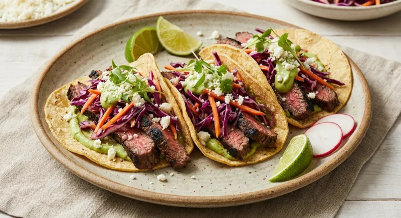 Carne Asada Tacos with Cabbage Slaw
