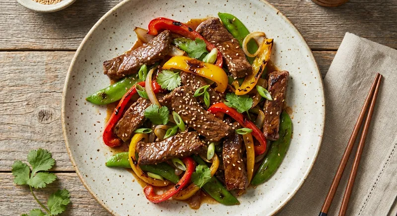 Low-Carb Beef and Bell Pepper Stir-Fry