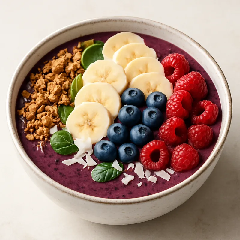 Berry Banana Spinach Smoothie Bowl